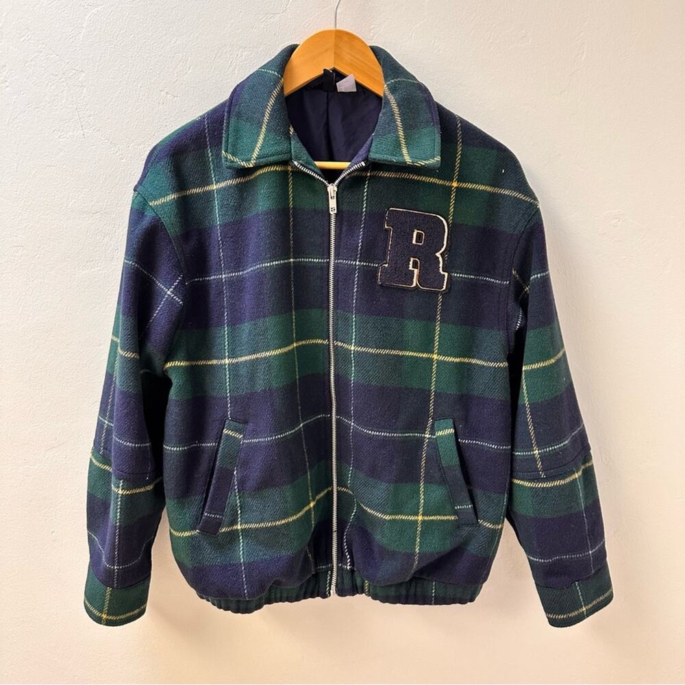 😍2 for $15 Divided by H&M Plaid Varsity-Style Jacket - Size XXS